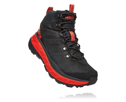 Hoka One One Herre Stinson Mid Gore-tex Fjellsko Anthracite/Herredarin Rød Norge-50BLQ